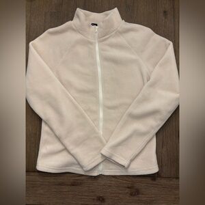 Cream Zip-Up Fleece Jacket
